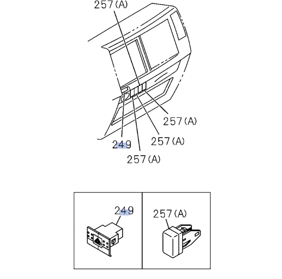 Interruptor de advertencia de peligro para ISUZU NRR NPR NPR-HD NQR 08-24 Foto 2 de 4