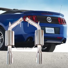 11-14 Ford Mustang V6 3.7l Axle Back Muffler Performance Exhaust Tw Tips