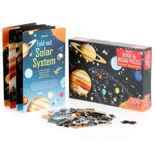 Beginners Astronomy Bundle - Fold-out Solar System Book  200pc Jigsaw Puzzle