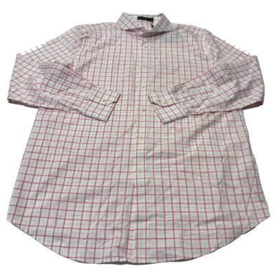 NWT G/Fore Skull Logo Plaid Button Down Shirt - White - Men's Size XL ...