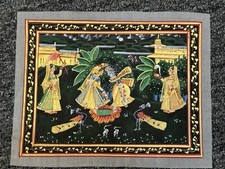 Hand-Painted Rajasthani Miniature Art 6  x8  Approx With Border Design 
