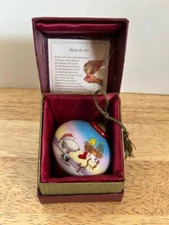 Hallmark 2024 Peanuts Ne’QWA ART Snoopy Woodstock Hand-Painted Glass Ornament