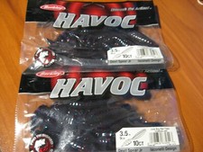 2 Packs Havoc 3.5" Devil Spear Jr Soft Plastic Fishing Baits June Bug Red Fleck
