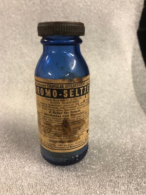 Vintage Drug Store Bottle- Bromo Seltzer