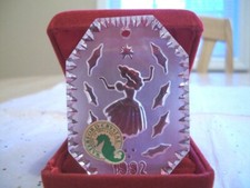 Waterford CRYSTAL 1992 NINE LADIES DANCING 12 DAYS OF CHRISTMAS ORNAMENT MIB