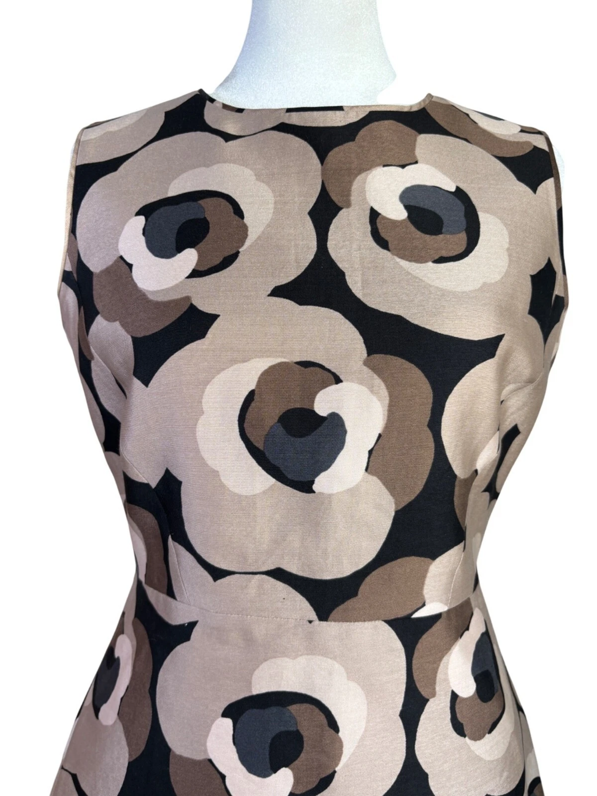 Abito tubino floreale senza maniche Kate Spade New York taglia 4 misto cotone seta