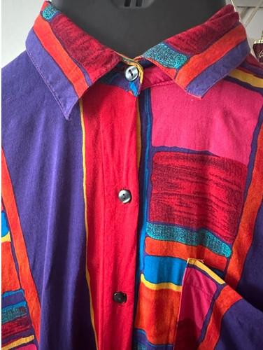 Vintage International Clothing Company Koala Button Up Colorblock Shirt