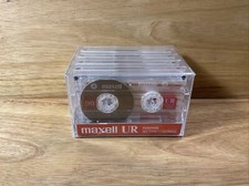 LOT OF 5 Maxell UR 90 Minute Blank Audio Cassette Tapes Normal Bias NEW SEALED 