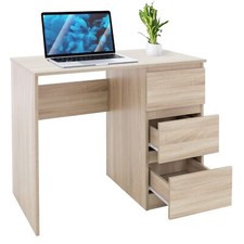 Escritorio con cajones mesa de trabajo ordenador oficina mueble moderno sonoma