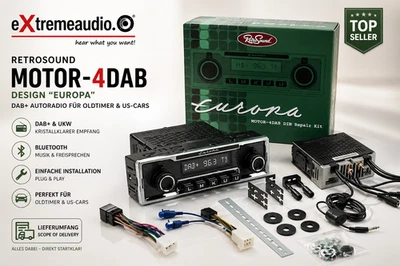 Autoradio Retrosound MOTOR-4DAB Design Europe DAB + pour voitures anciennes... - Photo 1/4