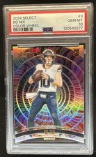 2024 Panini Select Bo Nix Color Wheel Rookie RC #3 Broncos PSA 10 GEM MINT