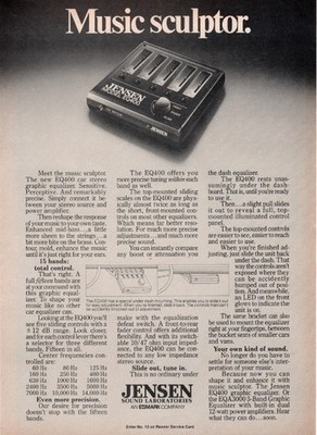 Jensen - EQ400 Car Equalizer - Original Magazine Ad - 1980
