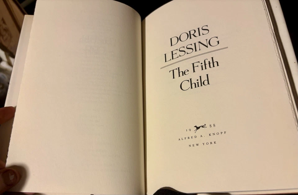 The Fifth Child by Doris Lessing (1988, Hardcover) Fiction 1st/1st VF+ - Image 2 of 4