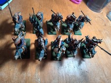 G1111 Warhammer X10 Saurus Cold One Riders Cavalry Lizardmen Seraphon painted