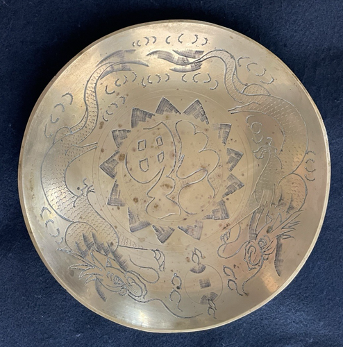 Brass 9 inch Shallow bowl, China - Picture 4 of 4