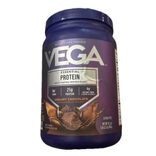 VEGA Plant-Based Essential Protein, Creamy Chocolate, 1.2LB, EXP-10/26