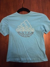 Boys Adidas Shirt Blue Basketball Size 6