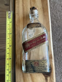Vintage Johnnie Walker Red Label Glass Whisky Bottle