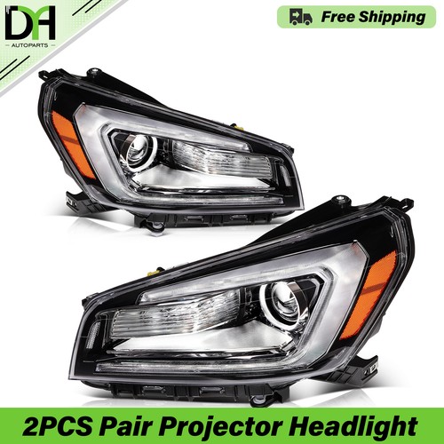 For 2013-2016 GMC Acadia Denali Chrome Amber Projector Headlight Lamp w/ LEDDRL - Picture 25 of 60