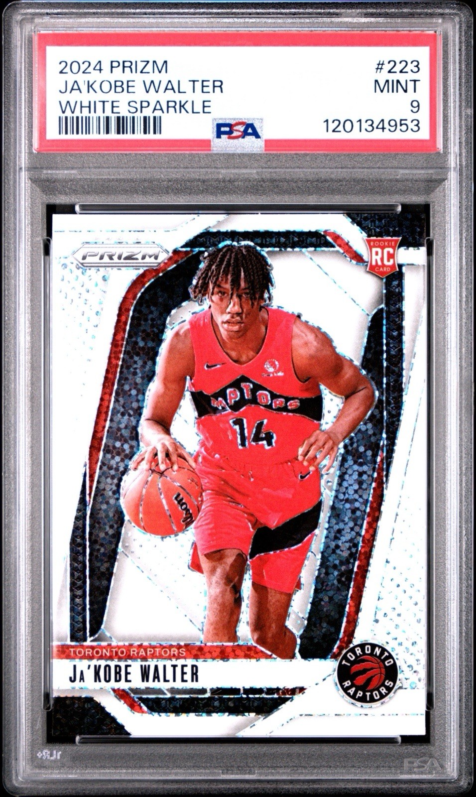 2024 PANINI PRIZM WHITE SPARKLE #223 JA'KOBE WALTER ROOKIE RC PSA 9 POP 2