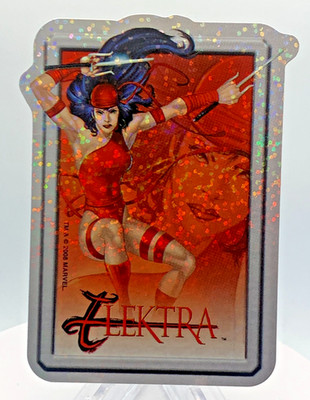 2008 Marvel Vending Sticker Series 1 Elektra #7 Prizm