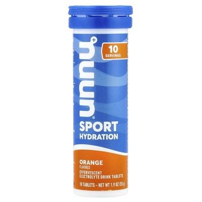 Sport Hydration, Effervescent Electrolyte Drink Tablets, Orange, 10 Tablets