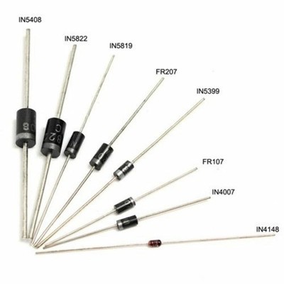100Pcs 8 Values Diode Bag Assortment Kit Set 1N4148 FR107 1N5408 P105C YL *wq