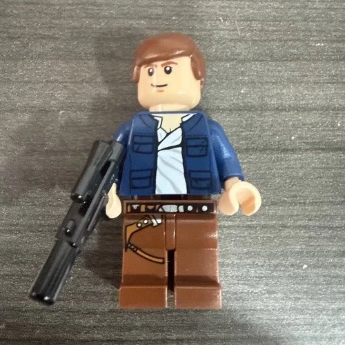 Star Wars Lego Han Solo Minifigure sw0290 Loose with Gun Accessory