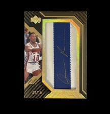 2007-08 Upper Deck Black Dennis Rodman Jersey Numbers Auto /10 Patch Pistons