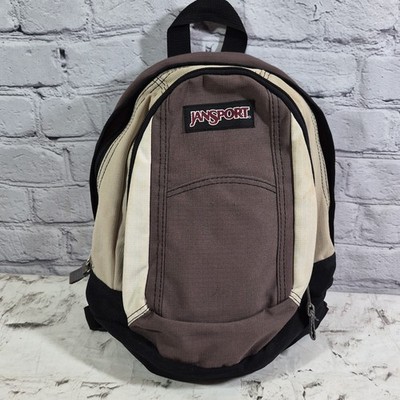 brown jansport mini backpack Vintage 90s Jansport Half Pint Mini Backpack Ripstop Brown Bag Travel  School