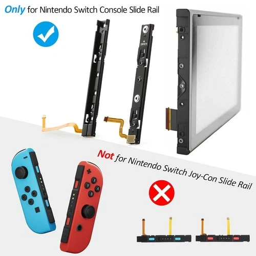 Left and Right Slide Rail for Nintendo Switch Console Slide Rail Bar Replacement - Picture 6 of 7