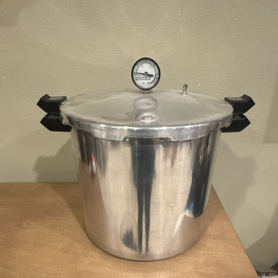 #ad #ad Aluminum Stove Top Pressure Cooker with Pressure Gauge Locking Lid amp; Rack $75.00