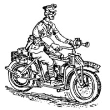 Scale Link WW1 Douglas R Motor-Cycle & Rider 1:32 scale - SMEB/VK02A