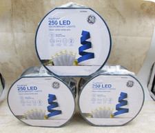 3 PACK GE StayBright 250-Count 51-ft White LED Plug-In Christmas String Lights
