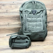TBG Tactical Baby Gear Green Diaper Bag Backpack MOLLE Dad Mat With Extras