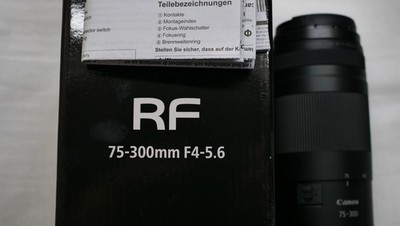 Canon RF 4,0-5,6 / 75-300 mm schwarz Objektiv - Vorführgerät