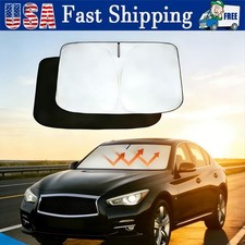 Car Windshield Front Sun Shade Cover Visor Uv Protector For Infiniti Q50 2014-23