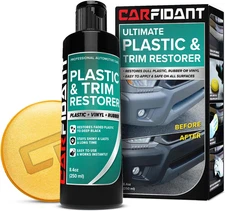 Plastic Restorer for Cars – Refreshes Faded Plastic, Vinyl & Rubber Trim with Po