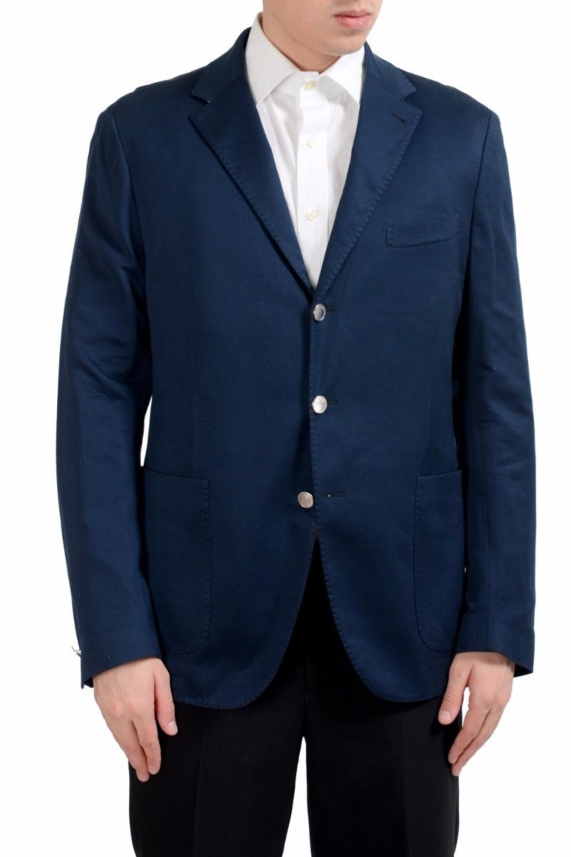 Мужской синий блейзер на трех пуговицах Malo спортивное пальто размер 44-46 39590₽