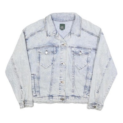 WILD FABLE Damen Jeansjacke hellblau Baumwolle L klassischer Knopfverschluss