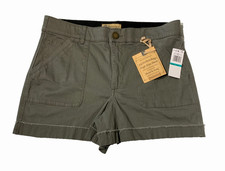 NWT Democracy Women's High Rise Shorts Flexible Waistband LT Brown Size 16