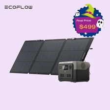 EcoFlow Solar Generator RIVER 2 Max 512Wh Power Station+160W Solar Panel