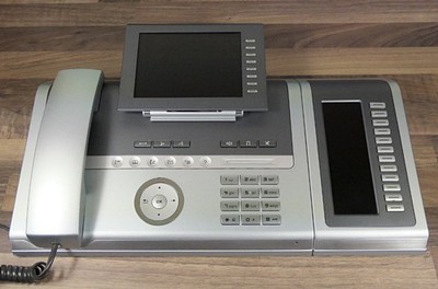 Unify / Siemens OpenStage 80 T + Key Module 80   Systemtelefon   Premium Silver