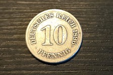 Coin German Reich 10 Pfennig 1896