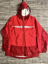 Boys L.L Bean Large 14/16 Trail Model Rain Shell Jacket Windbreaker Coat Pockets