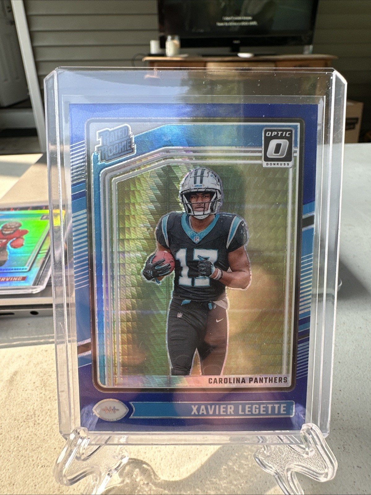 2024 Panini Donruss Optic - Rated Rookie Xavier Legette #299 Blue Hyper Prizm...