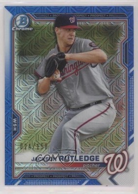 2021 Bowman Chrome Prospects Mega Box Blue Mojo Refractor Jackson Rutledge 0q0m