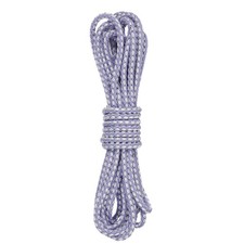 5.5 Yard Leather Cord, 5.5mm Round Braided Leather Strips, Light Purple White