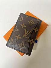 LV Louis Vuitton Pocket Organizer Monogram Eclipse Brown W/Box  Bag