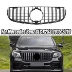 GT Front Bumper Racing Grille For 2016-2019 Mercedes Benz C253 X253 Chrome+Black